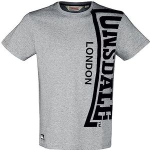 Lonsdale Heren T-shirt normale pasvorm HOLYROOD, Marl Grijs/Zwart, S