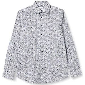 Seidensticker Men's Shaped Fit Overhemd met lange mouwen, groen, 39, groen, 39