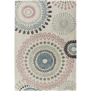 Mint Rugs hoogpolig tapijt Globe crème, 160x230 cm