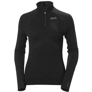 Helly Hansen Dames H1 Pro Lifa Seamless 1/2 Zip Sweatshirt, Zwart, XS