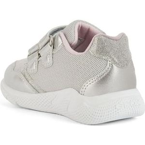 Geox B SPRINTYE Girl C Sneakers voor baby's, zilver, 21 EU, zilver, 21 EU