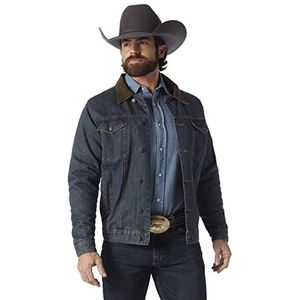 Wrangler Cowboy Cut Western gevoerde spijkerjas voor heren, Denim/Deken, M