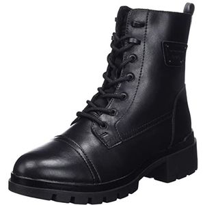 Tom Tailor Dames 4294204 halflange laarzen, zwart, 38 EU