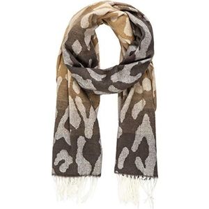 APART Fashion Dames sjaal Animal Faded Shawl Meerkleurig Beige), One Size (Manufacturer Maat: 0)