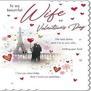 naar Mijn Mooie Vrouw Parijs Paar Foto Ontwerp Valentijnsdag Card Mooie Vers