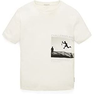 TOM TAILOR Jongens T-shirt 1034996, 12906 - Wool White, 152