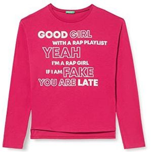 United Colors of Benetton T-shirt voor meisjes, fucsia 04l, S
