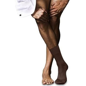 FALKE Heren Sokken No. 6 M SO Wol Zijde eenkleurig 1 Paar, Bruin (Brandy 5167), 39-40