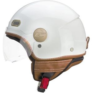 191 PIX - Motorhelm - Zwart - Thermogevormd - Vintage Eco-Leer Details