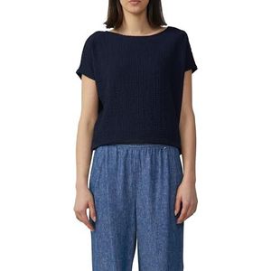 Relaxed Fit Shirt - Donkerblauw - Structuurlook