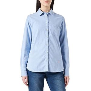 Springfield Overhemd met lange mouwen van Oxford-spandex voor dames., Medium Blauw, 32 NL