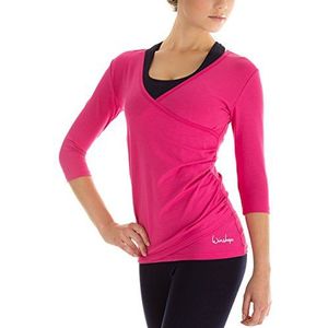 Winshape Dames 3/4-mouw shirt in wikkellook WS3 fitness yoga pilates vrije tijd