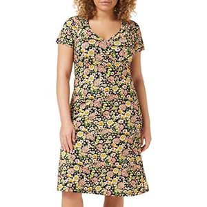 Joe Browns Dames Wilde Bloemen Print Jersey Jurk Casual, Zwart, 6