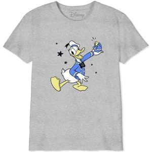 Disney Donald with Chick BODMICKTS092 T-shirt voor jongens, melange, maat 12 jaar, Grijs Melange, 12 Jaren