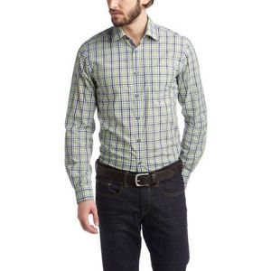 ESPRIT Collection Heren Slim Fit Businesshemd 024EO2F012 Katoenen hemd geruit