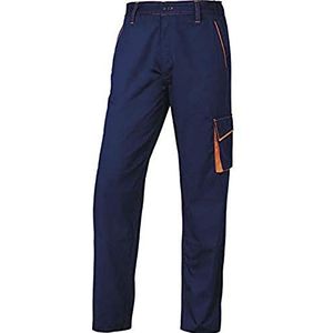 Delta Plus - broek van polyester en katoen, navy/oranje, maat XS