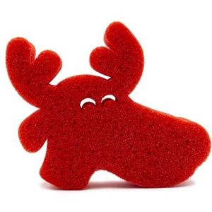 martini SPA - Xmas Collection - spons Soft Rendier met koord, polyurethaan, rood, 16 x 16 x 4 cm, 13 g, 1 stuk