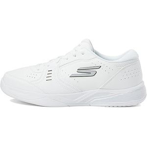 Skechers Viper Court Smash Sneakers voor heren, wit synthetisch, 45 EU, Wit Synthetisch, 47 EU