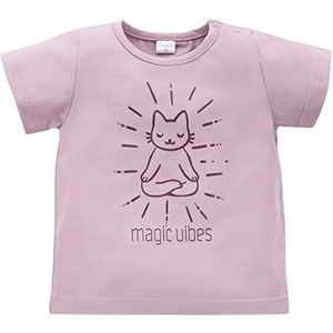 Pinokio Tshirt Magic Vibes, 95% katoen 5% elastaan, roze met kat, meisjes 74-122 (98), pink magic vibes, 98 cm