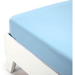 Caleffi Maxi-laken van katoen, lichtblauw, Frans bed, 51367, Caleffi