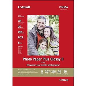Canon Fotopapier PP-201 glanzend wit - DIN A4 20 vellen voor inkjetprinter - PIXMA printer (265 g/m²) 2311B019
