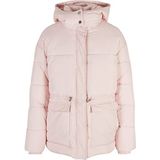 Urban Classics Dames Waisted Puffer Jacket, damesjack in losse pasvorm voor koude dagen, verkrijgbaar in meerdere kleuren, maten XS-5XL, roze, XS