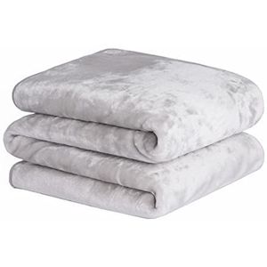DREAMSCENE Luxe kunstbont fleece sprei, zachte warme deken voor bank en bed, 125 x 150 cm