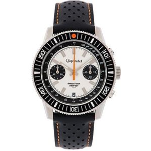 Gigandet Speed Timer herenhorloge chronograaf analoog kwarts wit zwart G7-006, Armband