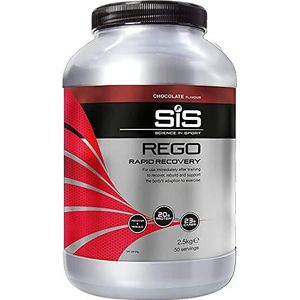 SiS Rego Rapid Recovery Protein and Carbohydrate Shake, compleet regeneratieproduct met chocoladesmaak, glutenvrij en lactosevrij - 2500 g (50 porties)