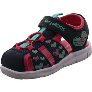 KangaROOS K-Tiffy sandalen voor meisjes, Dk Navy Daisy Pink, 27 EU