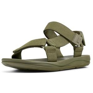 CAMPER Heren Match K100539 T-Strap sandaal, groen 028, 43 EU, Groen 028, 43 EU