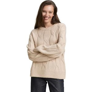 TOM TAILOR - Trui - Taupe - Lange Mouw - Ronde Hals