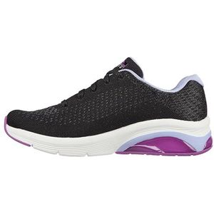 Skechers Skech-air Extreme 2.0 Classic Vibe Sneaker voor dames, Zwarte Mesh Lavendel Roze Trim, 37 EU