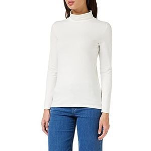 People Tree Dames Laila Roll Neck Top, Eco Wit, 42