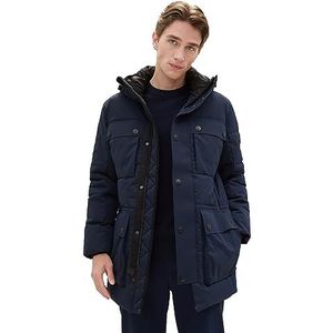 TOM TAILOR Heren 1037359 Parka, 10668-Sky Captain Blue, L, 10668 - Sky Captain Blue, L