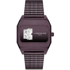 Liebeskind Berlin analoog dameshorloge met kwartsuurwerk van roestvrij staal, lila, Liebeskind Berlin analoog dameshorloge met kwartsuurwerk van roestvrij staal