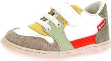 KICKERS - Kickbuvar - Sneakers - Blauw Zwart Wit - Klittenbandsluiting