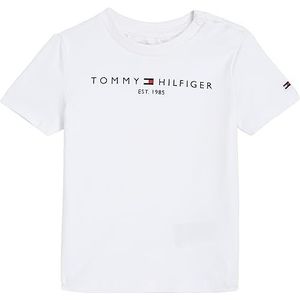 Tommy Hilfiger T-shirt met korte mouwen, uniseks, voor kinderen, Wit (wit), 80