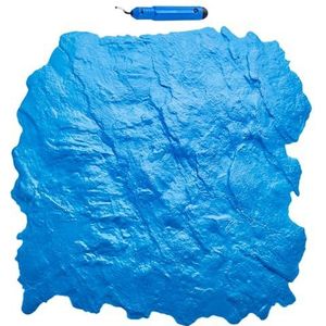 VEVOR Betonstempelmat, 45,7 x 45,7 cm, betonstructuurhuid, polyurethaan-stempel, steentegel-structuurmat, leisteenvloerafdruk, naadloze stempel, betonvormen voor decoratieve buitenruimtes, blauw