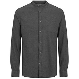 Bestseller A/S Heren JJEBAND Shirt LS SN hemd, donkergrijs melange, M, dark grey melange, M