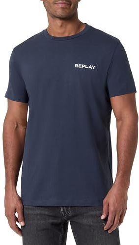 Replay M6888 T-shirt, 087 Navy, M heren