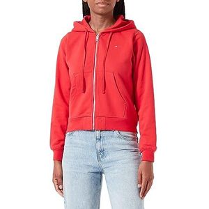 Diesel F-Reggy-Hood-Zip-Microdiv sweatshirt, uniseks, volwassenen, Rood (Ribbon Red), L