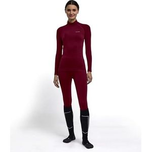 Falke - Maximum Warm High Neck - Functioneel Shirt - Merlot - Lange Mouwen