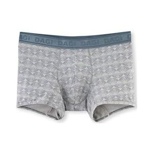 Dagi Grey Knitted Slim Fit Regular Waist Micro Modal Short Leg Boxer, Grijs, 2XL, grijs, XXL