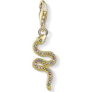 Thomas Sabo Bedelhanger voor dames, gekleurde slang, 925 sterling zilver, geelgoud, verguld 1813-488-7