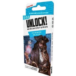 Space Cowboys Unlock! Miniavontuur De geheimen van de octopus | Escape Room bordspel voor volwassenen en gezinnen | vanaf 10 jaar | 1 tot 6 spelers | 30-45 minuten per spel | Spaans