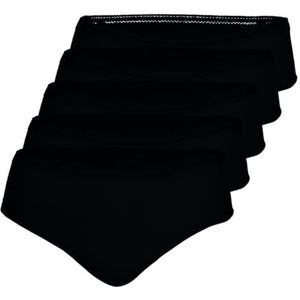 Athena Regels, set van 5 slipjes, menstruatieslips voor dames, Zwart, M