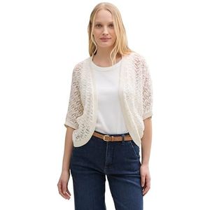 TOM TAILOR Cardigan gebreide jas voor dames, 10315 - Whisper White, XXS