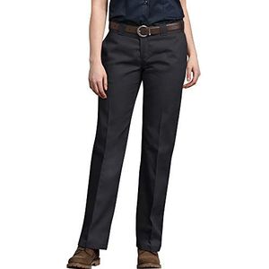 Dickies Women's Original Work Pant with Wrinkle and Stain Resistance, Black, 2 Regular