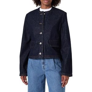 7 For All Mankind Lady Jacket Smoove met blootgestelde knopen, Donkerblauw, M